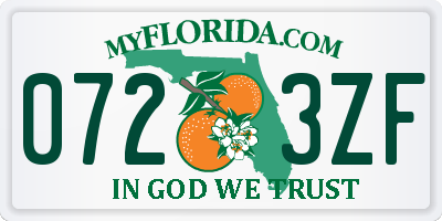 FL license plate 0723ZF