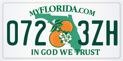 FL license plate 0723ZH
