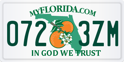 FL license plate 0723ZM