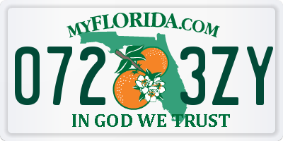 FL license plate 0723ZY