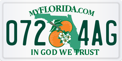 FL license plate 0724AG