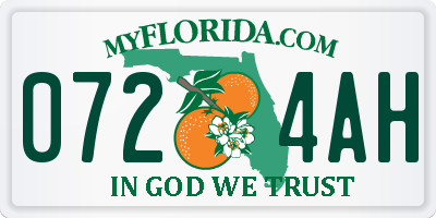 FL license plate 0724AH