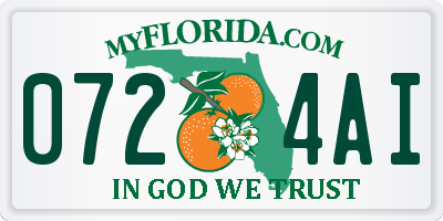 FL license plate 0724AI
