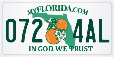 FL license plate 0724AL