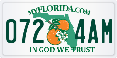 FL license plate 0724AM