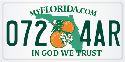 FL license plate 0724AR