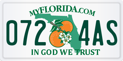 FL license plate 0724AS