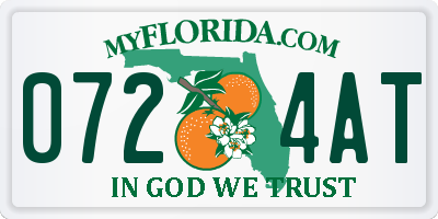 FL license plate 0724AT