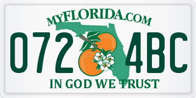 FL license plate 0724BC