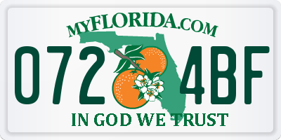FL license plate 0724BF