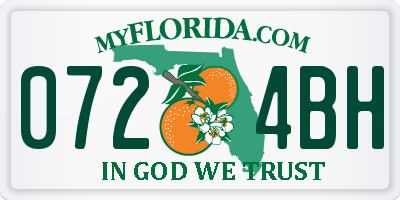 FL license plate 0724BH