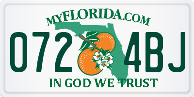 FL license plate 0724BJ