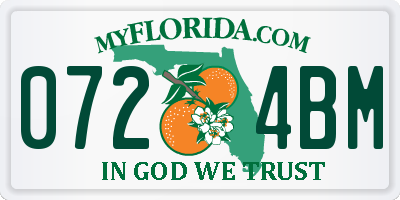 FL license plate 0724BM