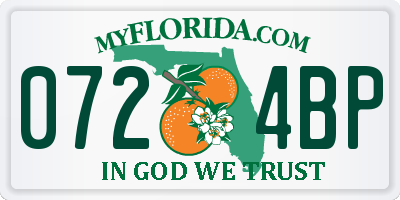 FL license plate 0724BP