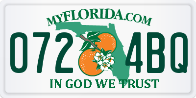 FL license plate 0724BQ
