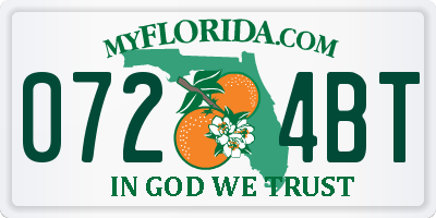 FL license plate 0724BT