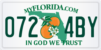 FL license plate 0724BY