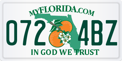 FL license plate 0724BZ