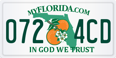 FL license plate 0724CD