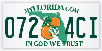 FL license plate 0724CI
