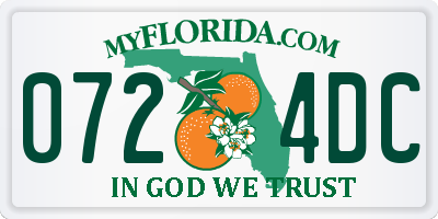FL license plate 0724DC