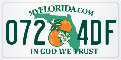 FL license plate 0724DF