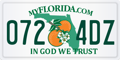 FL license plate 0724DZ