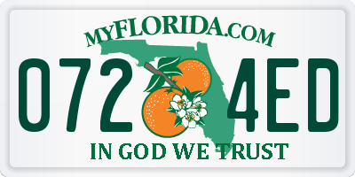 FL license plate 0724ED
