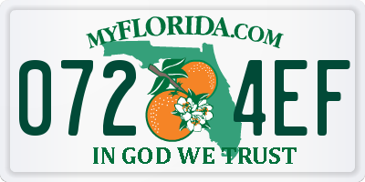 FL license plate 0724EF