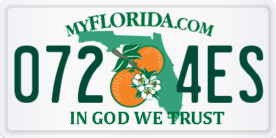 FL license plate 0724ES