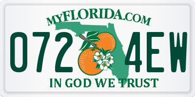 FL license plate 0724EW