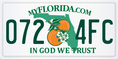FL license plate 0724FC