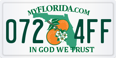 FL license plate 0724FF