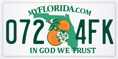 FL license plate 0724FK