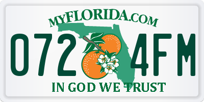 FL license plate 0724FM