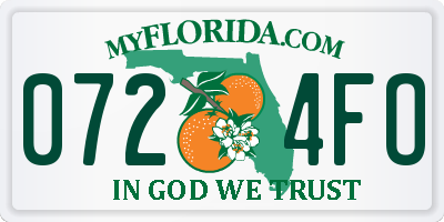 FL license plate 0724FO