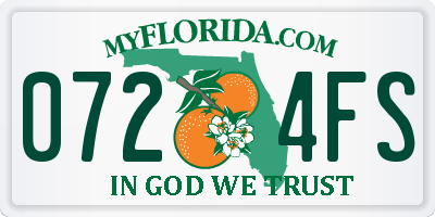 FL license plate 0724FS