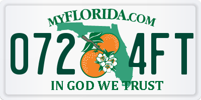 FL license plate 0724FT