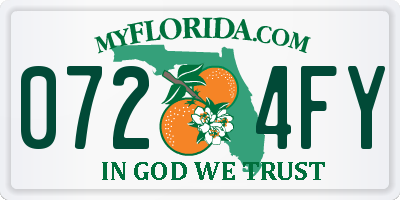 FL license plate 0724FY