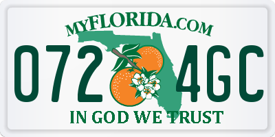 FL license plate 0724GC