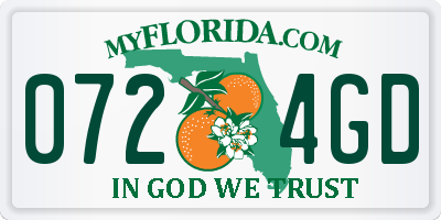 FL license plate 0724GD