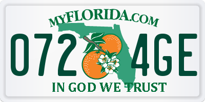 FL license plate 0724GE