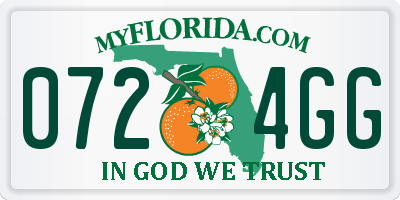 FL license plate 0724GG