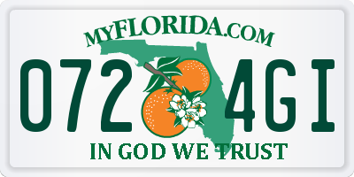 FL license plate 0724GI