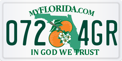 FL license plate 0724GR