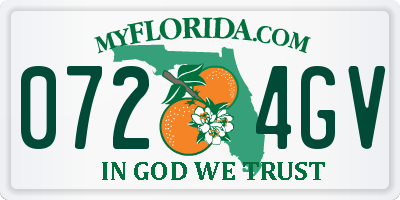 FL license plate 0724GV