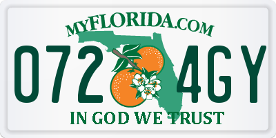 FL license plate 0724GY