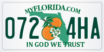 FL license plate 0724HA