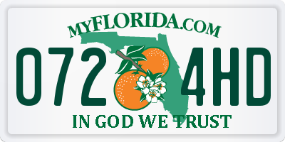 FL license plate 0724HD
