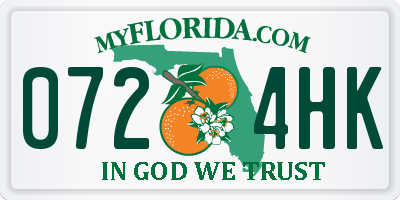 FL license plate 0724HK